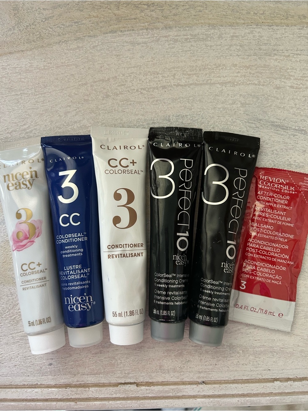 NEW Set of 6 Clairol Nice'n Easy Perfect 10 CC+ Colorseal Treatment Conditioner